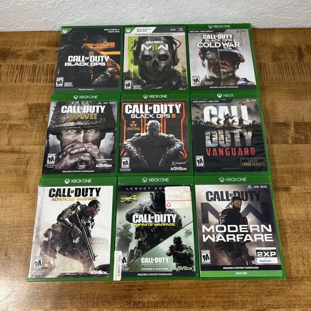Lot Of 9 Call of Duty: Black Ops 6, 3, Modern Warfare, Advanced Warfare, WWII